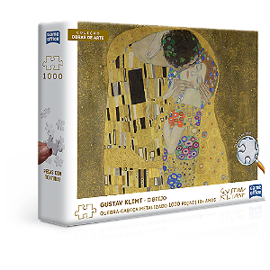 Quebra Cabeça O Beijo Metalizado - Gustav Klimt
