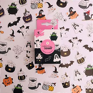 Adesivo na Caixinha Gatinhos no Halloween