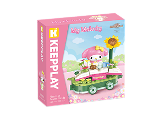 Blocos de Montar Piquenique no Campo Florido Hello Kitty