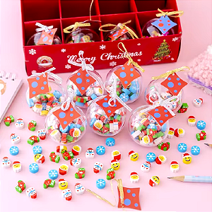Bolinha de Natal com Mini Borrachas