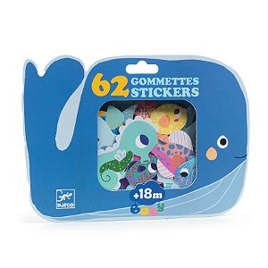 62 Adesivos Animais Marinhos Djeco