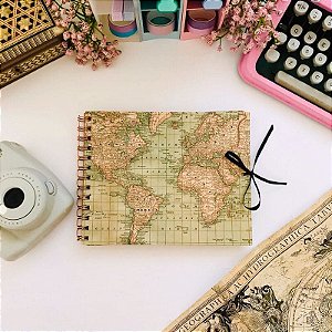 Álbum Scrapbook Mapa Mundi