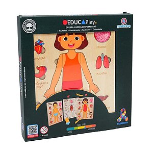 Quebra cabeça corpo humano Menina