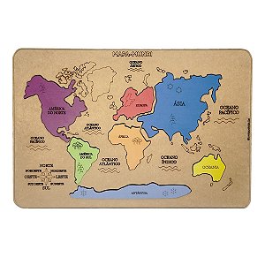 Tabuleiro de Encaixe Mapa Mundi