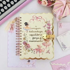 Diário com Cadeado Bailarinas