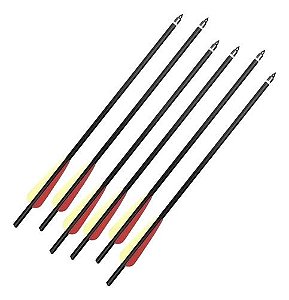 Kit 6 Setas Flechas De Alumínio 16p 40,6 CM Black - Man Kung