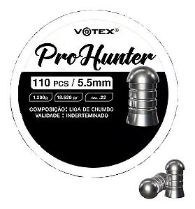 Chumbinho Votex Pro Hunter 5.5mm 18,52gr 110un
