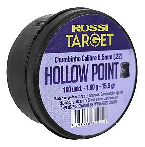 Chumbinho Rossi Target Hollow Point 100un 5,5mm