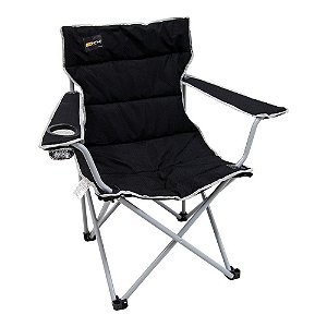 Cadeira Dobrável Boni Preto Camping Pesca Nautika + Bolsa