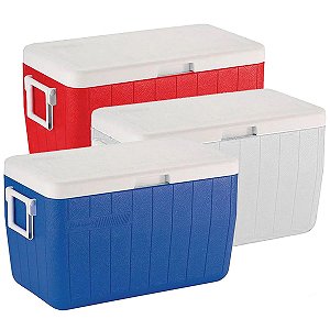 Caixa Térmica Coleman 48 Qt 45,4 Litros Com Alça E Dreno