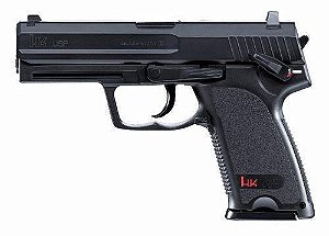 Pistola de Pressão HK USP Co2 FullMetal 4.5mm + Cilindro