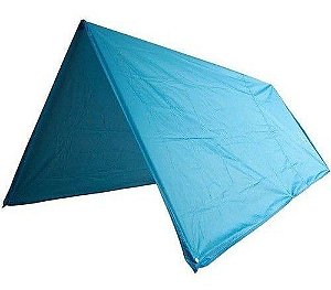 Lona Compacta Camping Barraca Fly Azul C/ Bolsa 2,20mx1,80m
