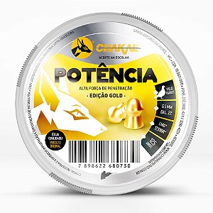 Chumbinho Premium Potência Gold 5.5mm 125un 17,59gr - Chakal