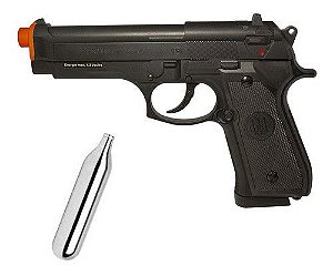 Pistola Airsoft Beretta 92 Spring - Plástico - Toy - Calibre 6,0mm