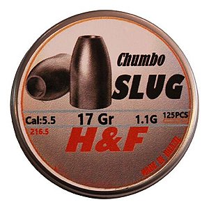 SLUG 5,5mm 17gr 125un - SLUG H&F