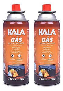 Kit 2 Cartuchos De Gás Butano/propano 227g 410ml - Kala