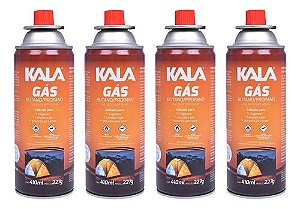 Kit 4 Cartuchos De Gás Butano/propano 227g 410ml - Kala