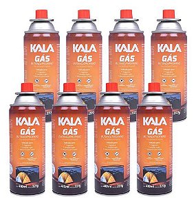 Kit 8 Cartuchos De Gás Butano/propano 227g 410ml - Kala