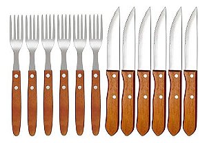 Conjunto Para Churrasco Garfo E Faca C/ 12 Peças - Kala