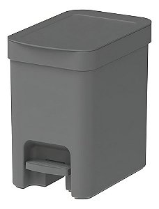 Lixeira Com Pedal 6l Cozinha Banheiro Dual Trium Chumbo Ou