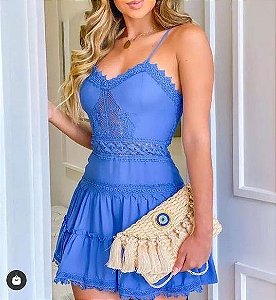 VESTIDO COM DETALHE EM GUIPIR ALCINHA S 9MF4QVKRG