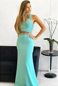 conjunto de saia longa e blusa para madrinha de casamento