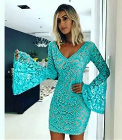 vestido curto tiffany