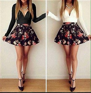 roupas femininas saia e cropped