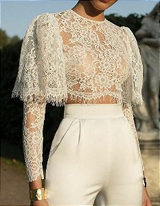 calça social com cropped