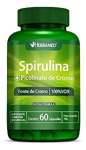 Spirulina + Picolinato de Cromo c/ 60 Cápsulas