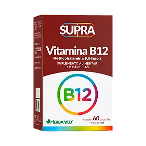 Vitamina B12 9,94 mcg c/ 60 Cápsulas