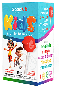 Multivitamínico Kids c/ 60 Comprimidos Masgitável sabor Pirulito