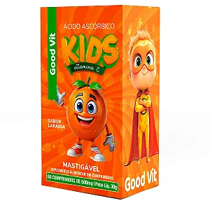 Vitamina C Kids c/ 60 Compridos Mastigável sabor Laranja