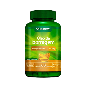 Óleo de Borragem 500 mg c/ 60 Cápsulas