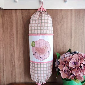 PUXA SACO - BIRD ROSA, 49cm x 49cm.