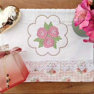 AMORE - TOALHA DE LAVABO ROSAS