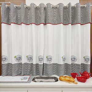 CORTINA ELIOS - BIRD CINZA, 3M X 1,30M
