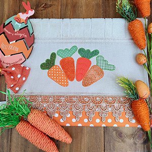 PÁSCOA - TOALHA DE LAVABO AVULSO CENOURAS 02