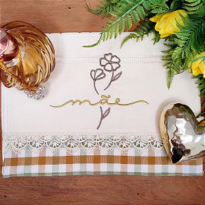 AMORE - TOALHA DE LAVABO MÃE BEGE