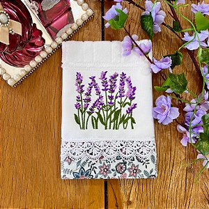 TOALHA DE LAVABO AVULSO BORDADO - ISABELLA, 30CMX45CM