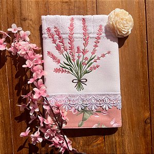TOALHA DE LAVABO AVULSO BORDADO - FLORZINHA, 30CMX45CM