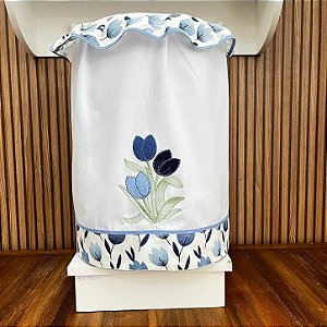 Capa Galão 20 litros – TULIPA AZUL, 92cm x 42cm.
