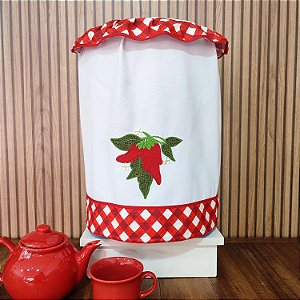 CAPA GALÃO 20 LITROS – PIMENTA XADREZ, 92cm x 42cm.