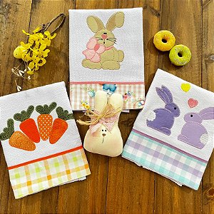 KIT 3 PANO DE PRATO PÁSCOA – ALEGRE, 65CM X 44CM