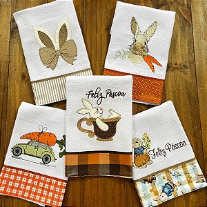 KIT 5 PANOS DE PRATO PÁSCOA - KIT ESPECIAL