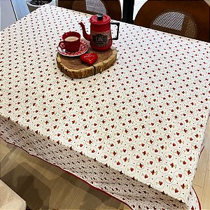 TOALHA DE MESA PARA 4 CADEIRAS S/ CHALE - COGUMELO, 1.40 X 1.40 CM