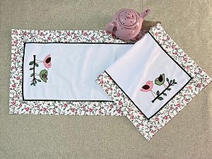 Caminho de Mesa Especial – PASSAROS, 1.10 X 40CM