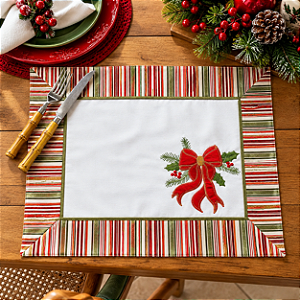 AMERICANO TOALHINHA NATAL - LAÇO, 42cm x 30cm.