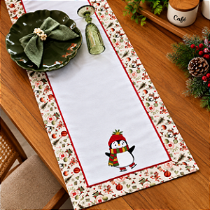 CAMINHO DE MESA ESPECIAL – PINGUIM, 1.10 X 40CM