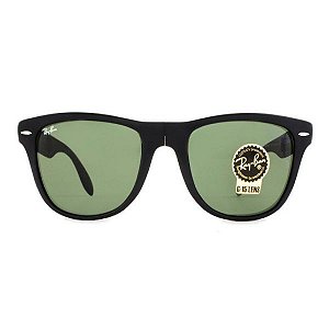 Óculos de Sol Ray-Ban RB4105 Wayfarer Dobrável preto fosco/verde
